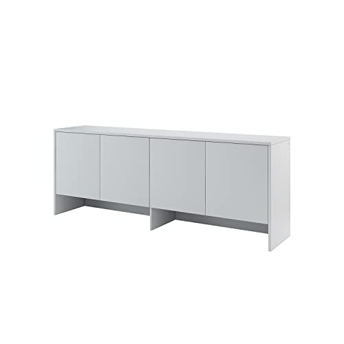 MEBLINI Hängeschrank für Horizontal Schrankbett Bed Concept - Wandschrank mit Ablagen und Fächern - Wandregal - BC-10 für 120x200 Horizontal - Grau Matt von MEBLINI