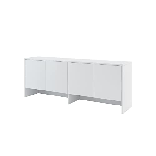 MEBLINI Hängeschrank für Horizontal Schrankbett Bed Concept - Wandschrank mit Ablagen und Fächern - Wandregal - BC-10 für 120x200 Horizontal - Weiß Matt von MEBLINI