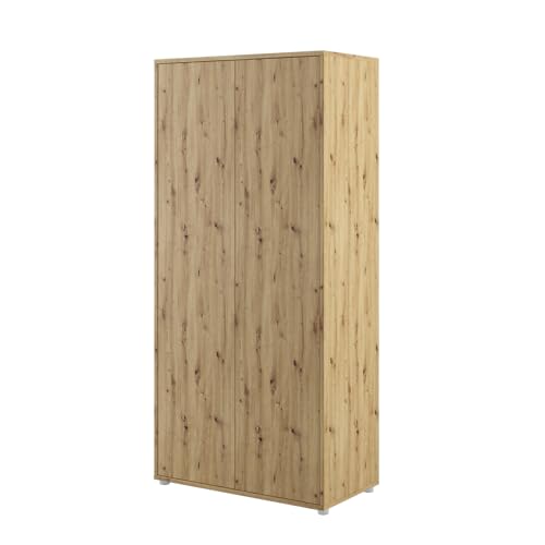 MEBLINI Kleiderschrank 2 Türig für Schrankbett Bed Concept - Drehtürenschrank mit Einlegeböden und Kleiderstange - BC-20 - Artisan Eiche von MEBLINI
