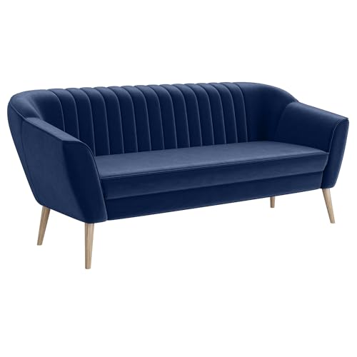 MEBLINI Mini Sofa 3-Sitzer für Wohnzimmer - Mini Lounge für DREI Personen - Küchensofa - Sofa Klein - KAIA - 3 - Blau Samt MEBLINI Mini Sofa 3-Sitzer für Wohnzimmer - Mini Lounge für DREI Personen - Küchensofa - Sofa Klein - KAIA - 3 - Blau Samt von MEBLINI