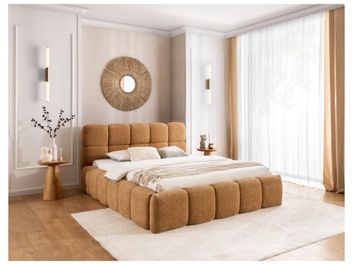 MEBLINI Salerno Polsterbett 160x200 mit Lattenrost - Bubble Bett - Cloud - Marshmallow Bed - Kopfteil Bett mit Stauraum - Betten - 160x200 - Fuchsrot Boucle ohne Matratze MEBLINI Salerno Polsterbett 160x200 mit Lattenrost - Bubble Bett - Cloud - Marshmallow Bed - Kopfteil Bett mit Stauraum - Betten - 160x200 - Fuchsrot Boucle ohne Matratze von MEBLINI