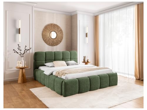 MEBLINI Salerno Polsterbett 180x200 mit Lattenrost - Bubble Bett - Cloud - Marshmallow Bed - Kopfteil Bett mit Stauraum - Betten - 180x200 - Grün Boucle ohne Matratze MEBLINI Salerno Polsterbett 180x200 mit Lattenrost - Bubble Bett - Cloud - Marshmallow Bed - Kopfteil Bett mit Stauraum - Betten - 180x200 - Grün Boucle ohne Matratze von MEBLINI