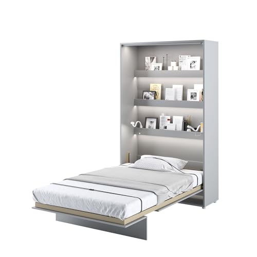 MEBLINI Schrankbett Bed Concept - Wandbett mit Lattenrost - Klappbett mit Schrank - Wandklappbett - Murphy Bed - Bettschrank - BC-02-120x200cm Vertikal - Grau Matt mit Matratze MEBLINI Schrankbett Bed Concept - Wandbett mit Lattenrost - Klappbett mit Schrank - Wandklappbett - Murphy Bed - Bettschrank - BC-02-120x200cm Vertikal - Grau Matt mit Matratze von MEBLINI