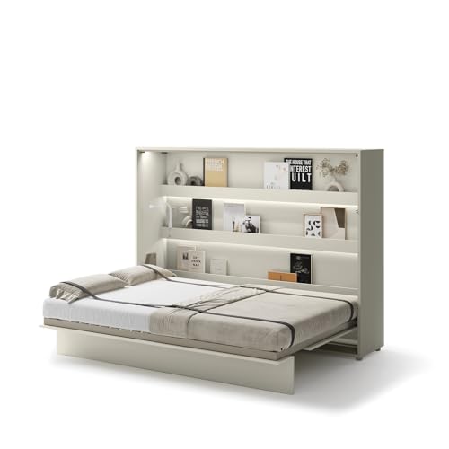 MEBLINI Schrankbett Bed Concept - Wandbett mit Lattenrost - Klappbett mit Schrank - Wandklappbett - Murphy Bed - Bettschrank - BC-04-140x200cm Horizontal - Kaschmir mit Matratze MEBLINI Schrankbett Bed Concept - Wandbett mit Lattenrost - Klappbett mit Schrank - Wandklappbett - Murphy Bed - Bettschrank - BC-04-140x200cm Horizontal - Kaschmir mit Matratze von MEBLINI