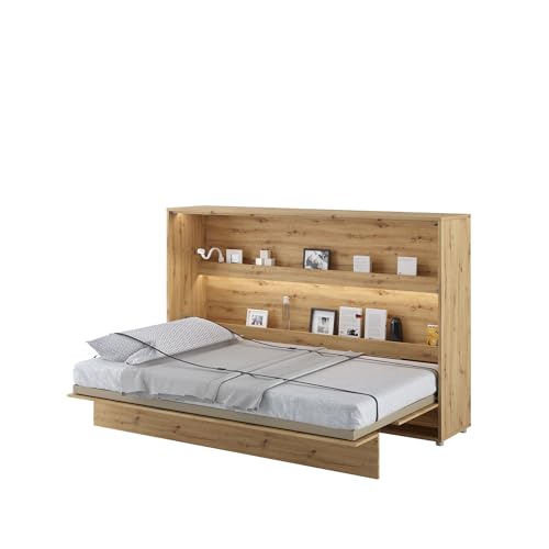 MEBLINI Schrankbett Bed Concept - Wandbett mit Lattenrost - Klappbett mit Schrank - Wandklappbett - Murphy Bed - Bettschrank - BC-05-120x200cm Horizontal - Artisan Eiche mit Matratze MEBLINI Schrankbett Bed Concept - Wandbett mit Lattenrost - Klappbett mit Schrank - Wandklappbett - Murphy Bed - Bettschrank - BC-05-120x200cm Horizontal - Artisan Eiche mit Matratze von MEBLINI