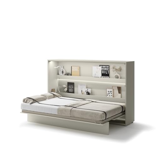 MEBLINI Schrankbett Bed Concept - Wandbett mit Lattenrost - Klappbett mit Schrank - Wandklappbett - Murphy Bed - Bettschrank - BC-05-120x200cm Horizontal - Kaschmir mit Matratze MEBLINI Schrankbett Bed Concept - Wandbett mit Lattenrost - Klappbett mit Schrank - Wandklappbett - Murphy Bed - Bettschrank - BC-05-120x200cm Horizontal - Kaschmir mit Matratze von MEBLINI