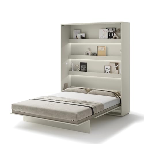 MEBLINI Schrankbett Bed Concept - Wandbett mit Lattenrost - Klappbett mit Schrank - Wandklappbett - Murphy Bed - Bettschrank - BC-12-160x200cm Vertikal - Kaschmir mit Matratze MEBLINI Schrankbett Bed Concept - Wandbett mit Lattenrost - Klappbett mit Schrank - Wandklappbett - Murphy Bed - Bettschrank - BC-12-160x200cm Vertikal - Kaschmir mit Matratze von MEBLINI