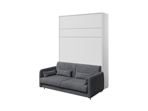 MEBLINI Schrankbett mit Sofa Bed Concept - Wandbett mit Lattenrost - Klappbett mit Schrank - Wandklappbett - Murphy Bed - BC-12-160x200cm Vertikal - Weiß Matt/Dunkelgrau MEBLINI Schrankbett mit Sofa Bed Concept - Wandbett mit Lattenrost - Klappbett mit Schrank - Wandklappbett - Murphy Bed - BC-12-160x200cm Vertikal - Weiß Matt/Dunkelgrau von MEBLINI