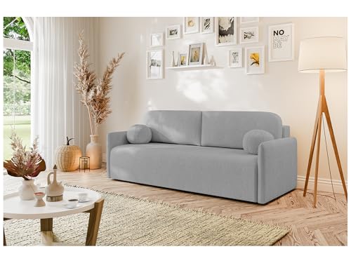 MEBLINI Sofa mit Schlaffunktion - Schlafcouch Ausziehbar - Schlafsofa mit Bettkasten - Sofabett - Couch mit Schlaffunktion - Klappsofa - Anakin - 210x90x93cm - Grau Boucle MEBLINI Sofa mit Schlaffunktion - Schlafcouch Ausziehbar - Schlafsofa mit Bettkasten - Sofabett - Couch mit Schlaffunktion - Klappsofa - Anakin - 210x90x93cm - Grau Boucle von MEBLINI