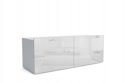 MEBLOHAND Lowboard TV Board Weiß Hochglanz 100 x 35 x 35 cm - Hängend oder Stehend, Elegantes Design & Pflegeleichte Oberfläche, Stauraum mit Doppeltüren für Modernes Wohnzimmer MEBLOHAND Lowboard TV Board Weiß Hochglanz 100 x 35 x 35 cm - Hängend oder Stehend, Elegantes Design & Pflegeleichte Oberfläche, Stauraum mit Doppeltüren für Modernes Wohnzimmer von MEBLOHAND