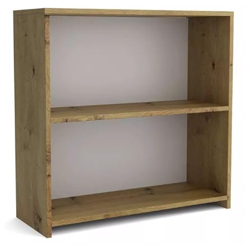 MEBLOHAND Regal Bücherregal 80x30x75 cm Artisan-Braun mit 2 Ebenen, würfelförmig, Holz-Regaleinheit für Büro, Wohnzimmermöbel - Praktisches Standregal mit 2 Ablagen, Pflegeleichtes Laminat von MEBLOHAND