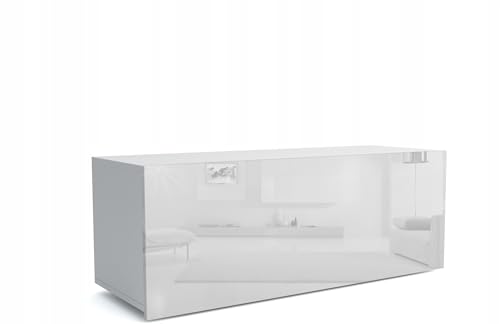 MEBLOHAND Wandregal Schrank Weiß Hochglanz 100 x 35 x 35 cm – Hängend, 16mm Laminat, Elegantes Design mit Ablagefächern, Matt-Weißer Korpus & Glänzende Front - Pflegeleicht & Vielseitig Einsetzbar MEBLOHAND Wandregal Schrank Weiß Hochglanz 100 x 35 x 35 cm – Hängend, 16mm Laminat, Elegantes Design mit Ablagefächern, Matt-Weißer Korpus & Glänzende Front - Pflegeleicht & Vielseitig Einsetzbar von MEBLOHAND