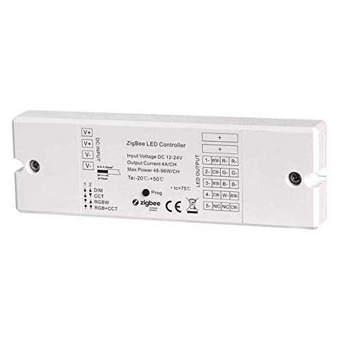 MEC Light 4in1 ZigBee 3.0 SmartHome Controller Haussteuerung 12-24V/DC 5x 4A für LEDs CCT, RGBW & RGB+CCT von MEC Light