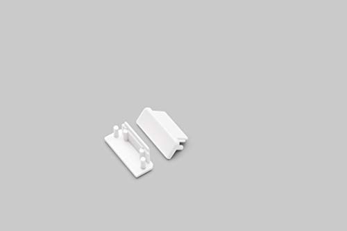 MEC Light Endkappen Weiß für LED Profil Aufbau 14 Aluminium 2er Set von MEC Light