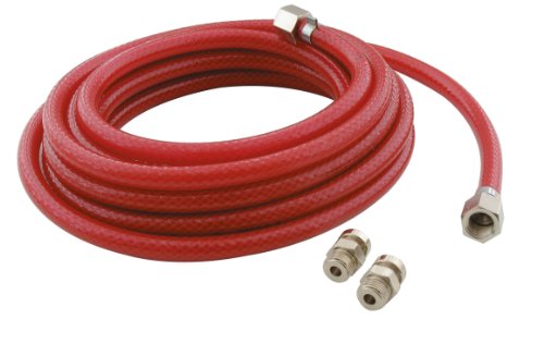 Mecafer 156015 T6 Schlauch, PVC, 0,63-cm-Innengewinde, 2 Bajonettanschlüsse, 10 m, Rot von Mecafer