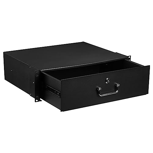 MECCANIXITY 3U Rack Mount Schublade für 19 Zoll AV/Netzwerk/DJ Equipment Racks oder Schränke mit Schloss und Schlüssel von MECCANIXITY