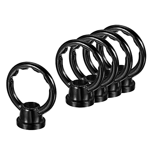 MECCANIXITY Augenmutter 5 kg maximale Belastung M10 Gewinde Ringform weiblich Schlaufe für Hängelampe Kronleuchter Schwarz 5 Stück von MECCANIXITY