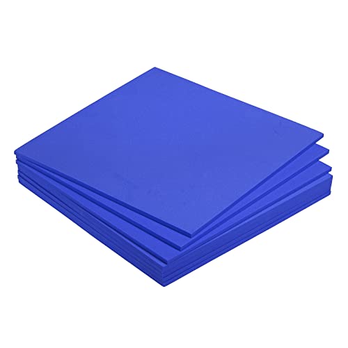 MECCANIXITY EVA-Schaumstoffplatten, blau, 24 x 24 cm, 5 mm dick, Bastelschaumplatten für Kostüme, Kunst- und Bastelprojekte, 8 Stück von MECCANIXITY