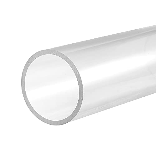 MECCANIXITY PVC-Rohr, starr, rund, 55 mm Innendurchmesser, 63 mm Außendurchmesser, 200 mm, transparent, hohe Transparenz für Wasserpfeifen, Handwerk, Präsentationsregale von MECCANIXITY