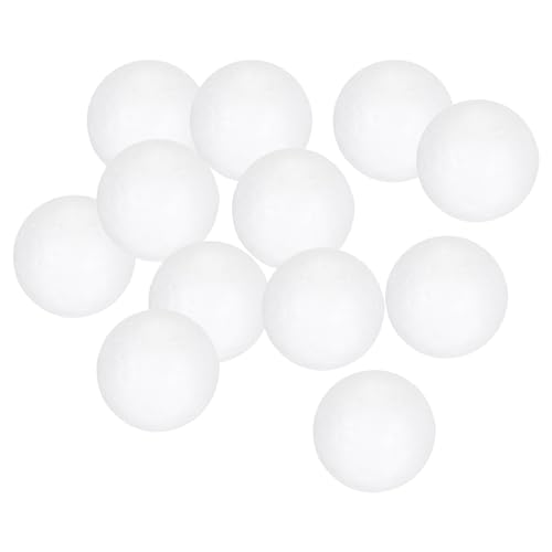 MECCANIXITY Weiße Schaumstoffkugeln, rund, 3,2 cm, Modell, Styropor-Kugeln, Bastelkugeln für Kunst, Handwerk, Haushaltsprojekte und Party-Dekoration, 30 Stück von MECCANIXITY