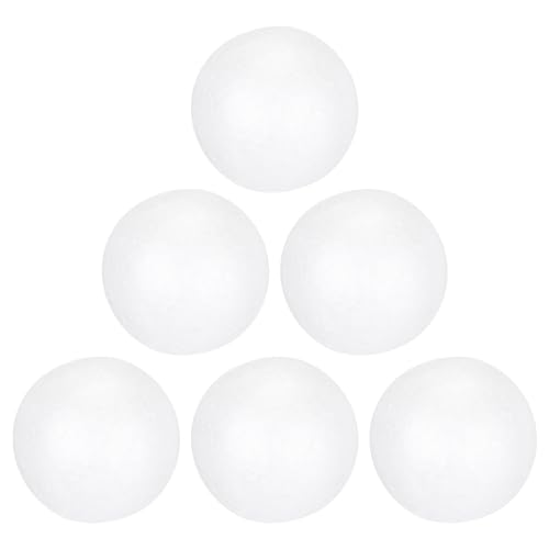 MECCANIXITY Weiße Schaumstoffkugeln, rund, 5,1 cm, Modell, Styropor-Kugeln, Bastelkugeln für Kunst, Handwerk, Haushaltsprojekte und Party-Dekoration, 15 Stück von MECCANIXITY