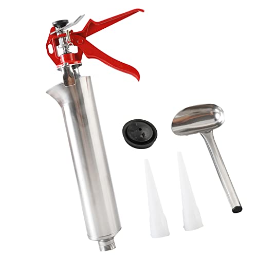 MECCTP Mörtelspritze, Fugenpistole Für Mörtel, Tragbarer Mörtelpresse, Mörtelpistole Kompressor, Betonspritze Mit 2 Düsen Und 1 Dichtungsring - Edelstahl Handmörtelpumpe Zum Abdichten MECCTP Mörtelspritze, Fugenpistole Für Mörtel, Tragbarer Mörtelpresse, Mörtelpistole Kompressor, Betonspritze Mit 2 Düsen Und 1 Dichtungsring - Edelstahl Handmörtelpumpe Zum Abdichten von MECCTP
