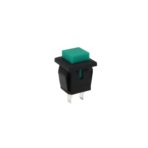 10 Stücke Serie 2-Pin Momentary Reset Mini Square Push Button Schalter Normalerweise Offen 3A/125VAC(10Pcs Green) von MECHURA
