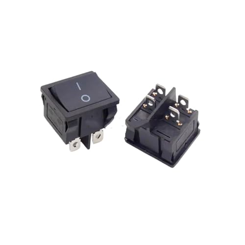 Bootswippschalter zum 1PC KCD5 21x24mm 21 * 24mm Wippschalter Kit 4 Pin 6Pin 2 Position 3 Position 6A/12A 250VAC(4Pin Black) von MECHURA
