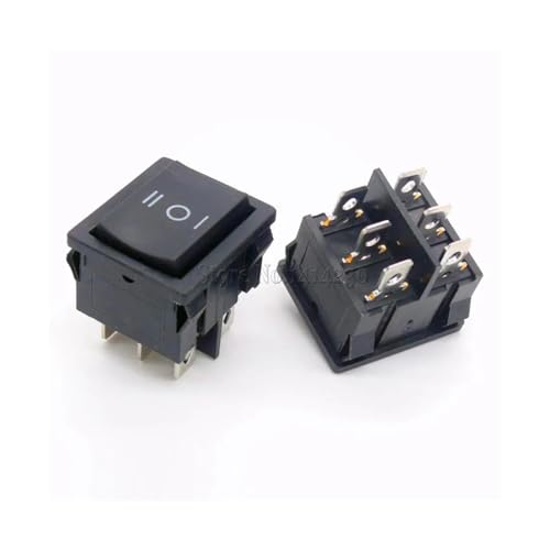 Bootswippschalter zum 1PC KCD5 21x24mm 21 * 24mm Wippschalter Kit 4 Pin 6Pin 2 Position 3 Position 6A/12A 250VAC(6Pin 3Position Black) von MECHURA
