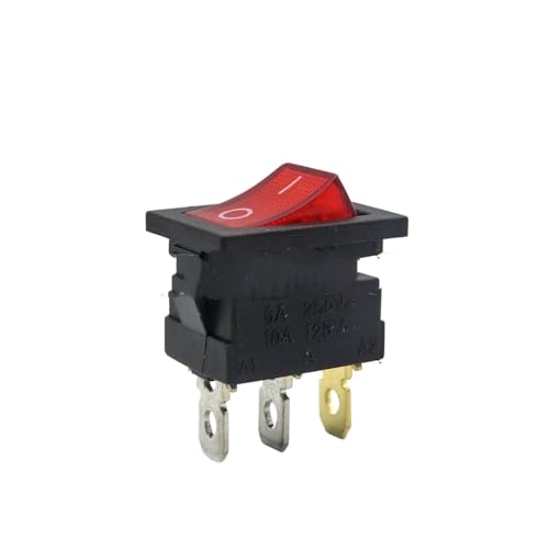 Bootswippschalter zum 1PCS Schalter AUF-OFF KCD1 15 * 21mm 2PIN 3PIN 4PIN 6PIN Schiff Typ 6A 250V 10A 125V 15X21 Rocker power(Red 3PIN ON-OFF) von MECHURA