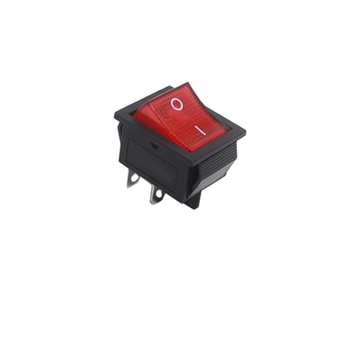 Bootswippschalter zum 【3-1 STÜCK】 30 A 250 V AC Hochstrom, EIN/AUS, speziell for Eelding-Maschine, KCD4, Sterlingsilberspitze, Wippschalter(4Pin Red Light,3PCS) von MECHURA