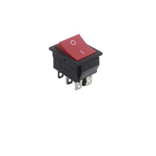 Bootswippschalter zum 【3-1 STÜCK】 30 A 250 V AC Hochstrom, EIN/AUS, speziell for Eelding-Maschine, KCD4, Sterlingsilberspitze, Wippschalter(6Pin Red,1PCS) von MECHURA