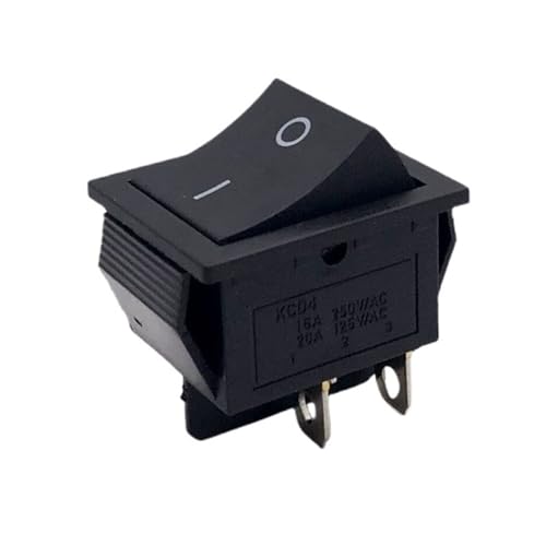 Bootswippschalter zum 5/10PCS KCD4 Wippschalter Netzschalter 2/3 Position 4/6 Pins Elektrische Ausrüstung mit Lichtschalter 16A 250VAC/ 20A 125VAC(Black,5) von MECHURA