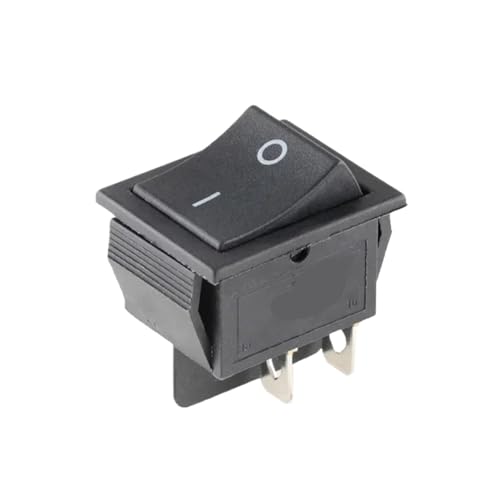 Bootswippschalter zum 5/20Pcs KCD4 4/6Pin Snap-in Schalter AUF/OFF Wippschalter Led Licht Kippschalter 25x31mm 16A 250V AC(Black 4PIN,5PCS) von MECHURA