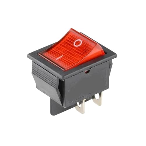 Bootswippschalter zum 5/20Pcs KCD4 4/6Pin Snap-in Schalter AUF/OFF Wippschalter Led Licht Kippschalter 25x31mm 16A 250V AC(Red 4PIN,5PCS) von MECHURA