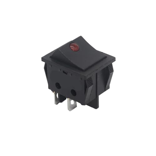 Bootswippschalter zum 【5-1PCS】KCD4 Wippschalter Ein Aus 6 Pin Mit Led 4 16A 250V 220V T85 20A Kleine 6Pin 4Pin Licht for 2 Position 220 230V Lampe 10A(4Pin Red cat eye,5PCS) von MECHURA