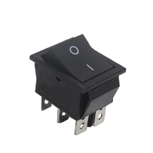 Bootswippschalter zum 【5-1PCS】KCD4 Wippschalter Ein Aus 6 Pin Mit Led 4 16A 250V 220V T85 20A Kleine 6Pin 4Pin Licht for 2 Position 220 230V Lampe 10A(6Pin Black,3PCS) von MECHURA