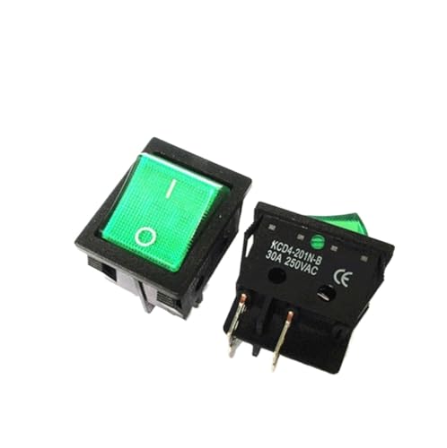 Bootswippschalter zum 50 STÜCKE, Wippschalter, Hochstrom, EIN/AUS, speziell for Eelding-Maschine(4Pin green,40A) von MECHURA