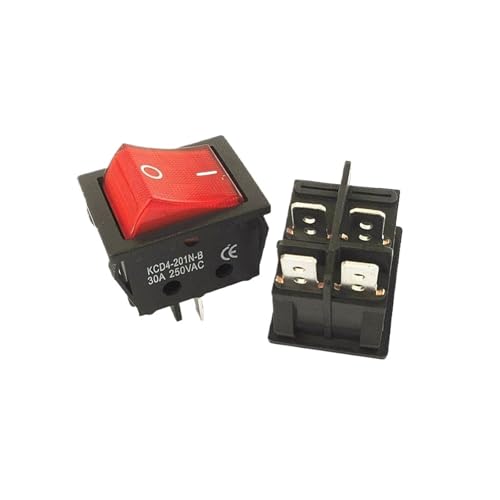 Bootswippschalter zum 50 STÜCKE, Wippschalter, Hochstrom, EIN/AUS, speziell for Eelding-Maschine(4Pin red,40A) von MECHURA