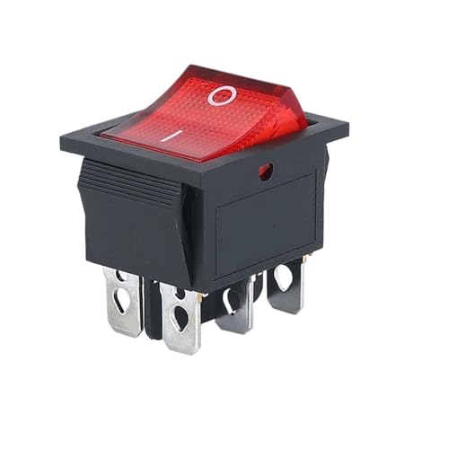 Bootswippschalter zum 50 Stücke Rast/Momentary Wippschalter Power I/O l/O/ll 4 Pins/6 Pins mit Licht 16A 250VAC/25A 250V 20A 125VAC(2position 6PIN B) von MECHURA