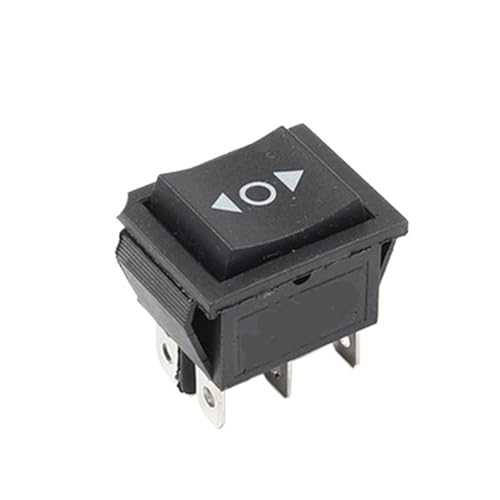 Bootswippschalter zum 5Pcs 31X26mm Power Wippschalter KCD4 6Pin 2/3 Position Taste Schalter Mit Licht 16A 250VAC 20A 125VAC Elektrische Auf-Off(Black Latching) von MECHURA