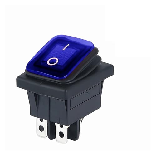 Bootswippschalter zum EIN AUS KCD4 wasserdichter und ölbeständiger Schalter, 1,2 m, 2 Feilen, rot grün mit Lichtern, 1,8 m, Wippschalter, LED, 12 V, 220 V(3END GREEN,220V) von MECHURA