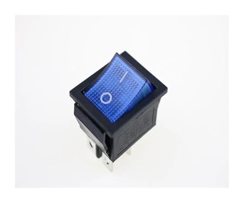 Bootswippschalter zum KCD4 Ein-Aus-Ein 6P / Ein-Aus 4P Rastender Wippschalter 16A 250VAC Farblicht(Blue On-Off 4pin) von MECHURA