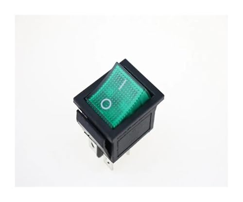 Bootswippschalter zum KCD4 Ein-Aus-Ein 6P / Ein-Aus 4P Rastender Wippschalter 16A 250VAC Farblicht(Green On-Off 4pin) von MECHURA