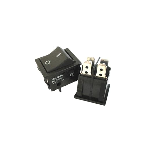 Bootswippschalter zum KCD4 Elektrischer Schweißmaschinenschalter Schiffstypschalter mit rotem Licht 30A 250V AC Elektroofen Elektrischer Heizungsschalter 4PIN T8555(4Pin Black) von MECHURA