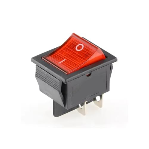 Bootswippschalter zum Wippschalter Ein Aus 6 Pin 4 mit Licht 16A 250VAC 20A 125VAC Rastender Netzschalter I/O-Tastenschalter(Beige,6Pin) von MECHURA