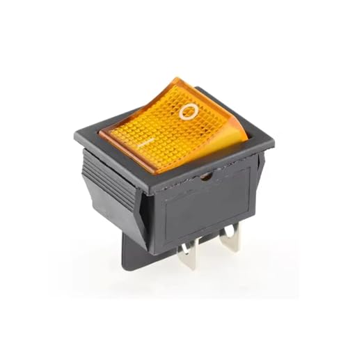 Bootswippschalter zum Wippschalter Ein Aus 6 Pin 4 mit Licht 16A 250VAC 20A 125VAC Rastender Netzschalter I/O-Tastenschalter(Brown,6Pin) von MECHURA