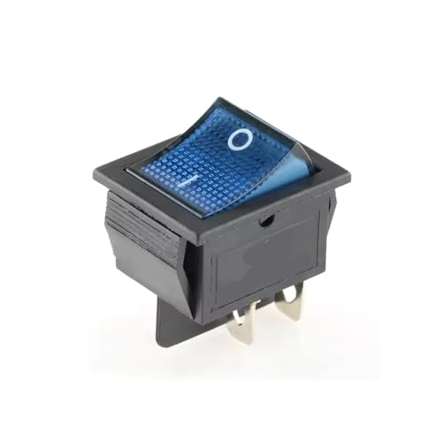 Bootswippschalter zum Wippschalter Ein Aus 6 Pin 4 mit Licht 16A 250VAC 20A 125VAC Rastender Netzschalter I/O-Tastenschalter(Gold,6Pin) von MECHURA