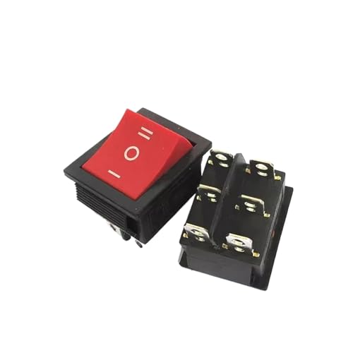 Bootswippschalter zum Wippschalter Wippschalter Power Button I/O 4 Pin mit Licht 4/6PIN rotes Licht grünes Licht(Dark Grey) von MECHURA