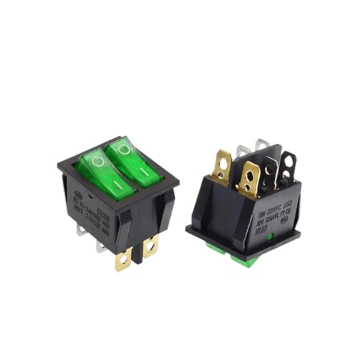 Bootswippschalter zum Wippschalter Wippschalter Power Button I/O 4 Pin mit Licht 4/6PIN rotes Licht grünes Licht(Fuchsia) von MECHURA